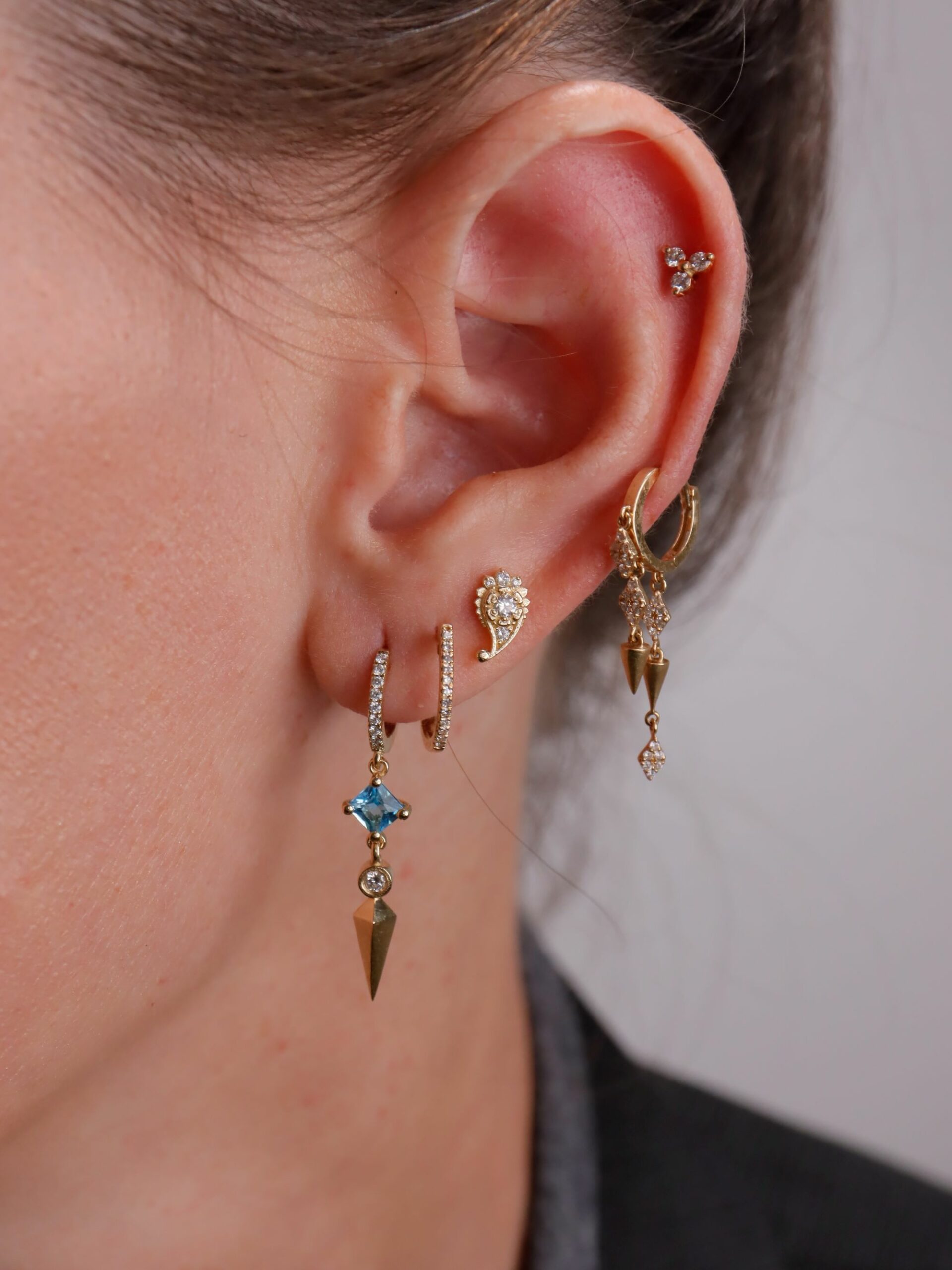 Diamond Lily Stud