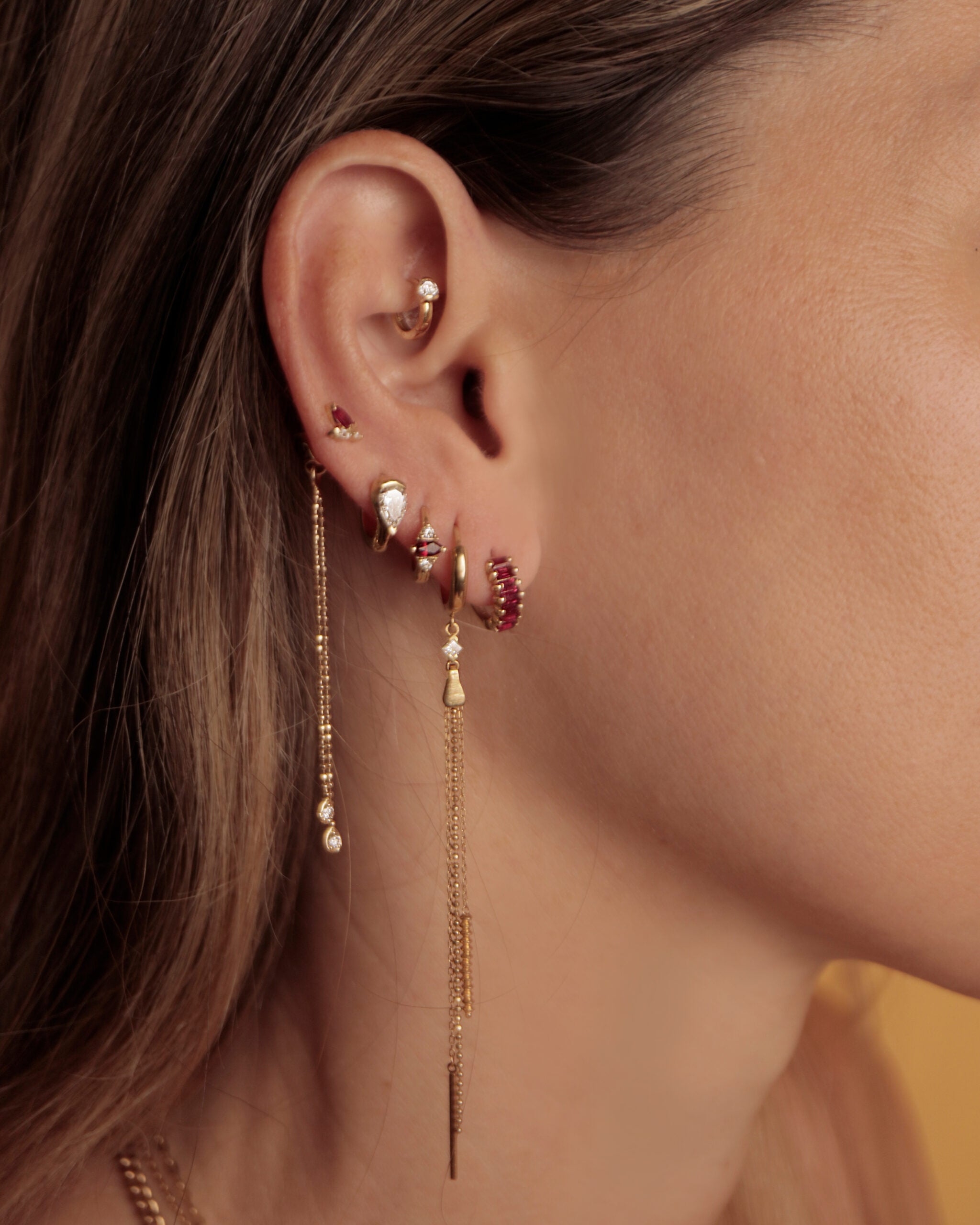 Two Drops Closure Earring