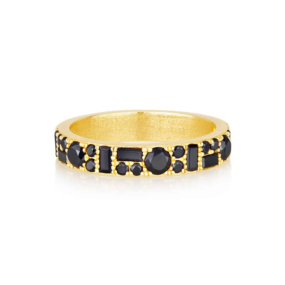 All Shapes Black Diamond Ring