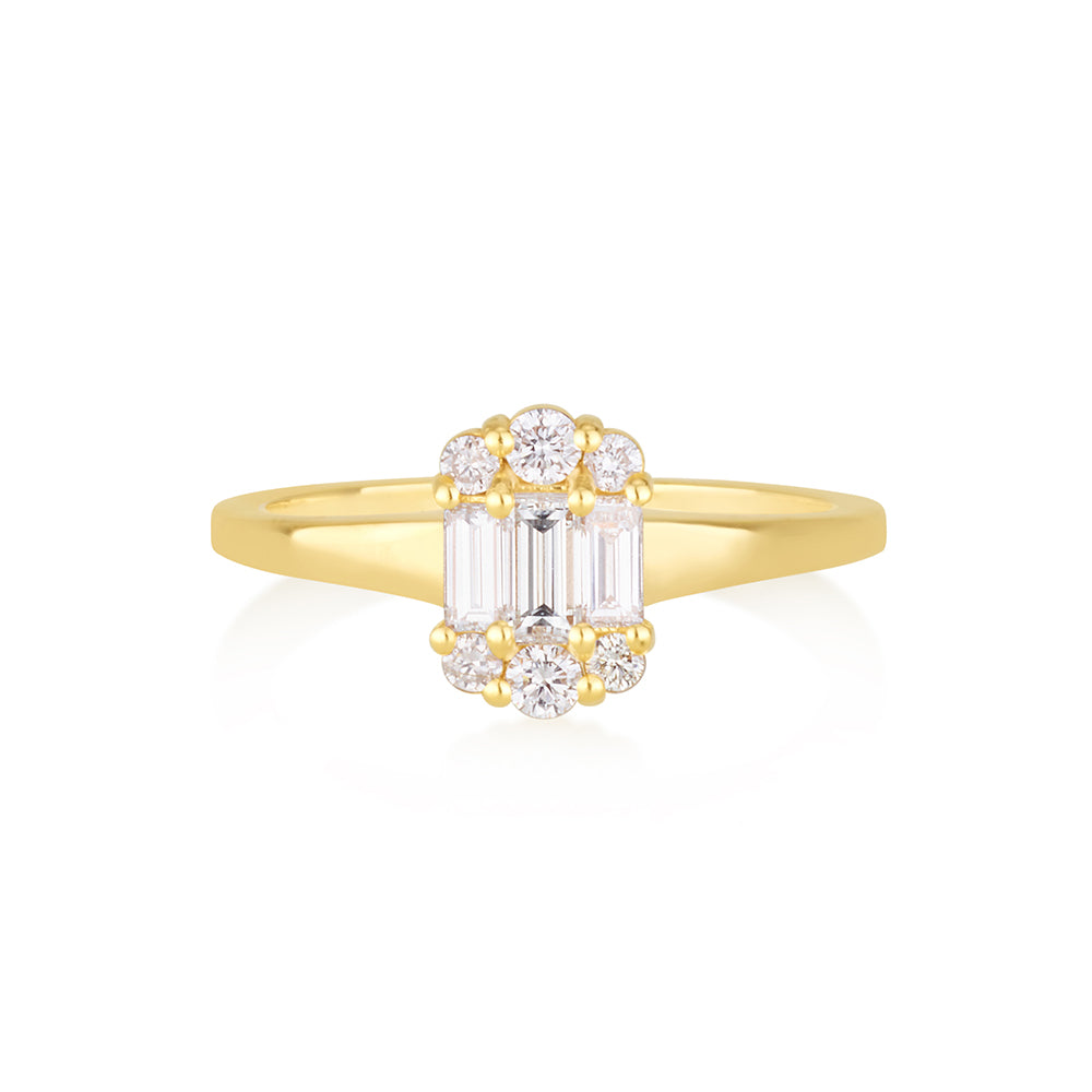 Baguette cluster ring (SMALL)