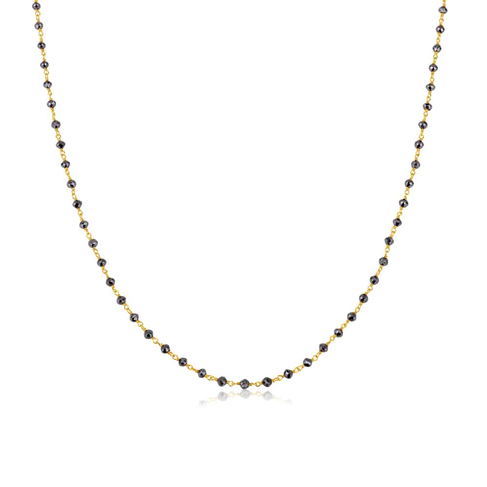 Black diamond necklace YELLOW color