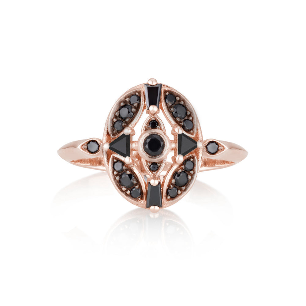 Black diamond Chloe ring