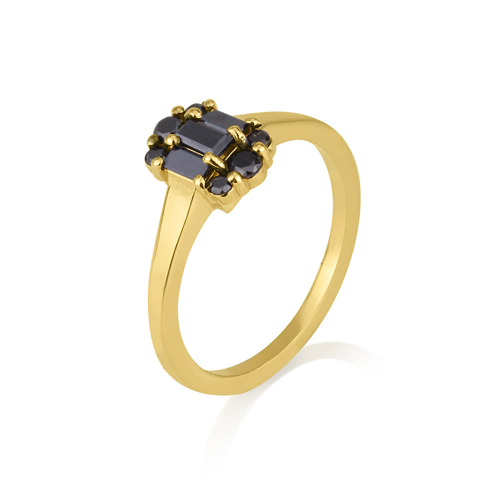Cluster ring in Black diamonds