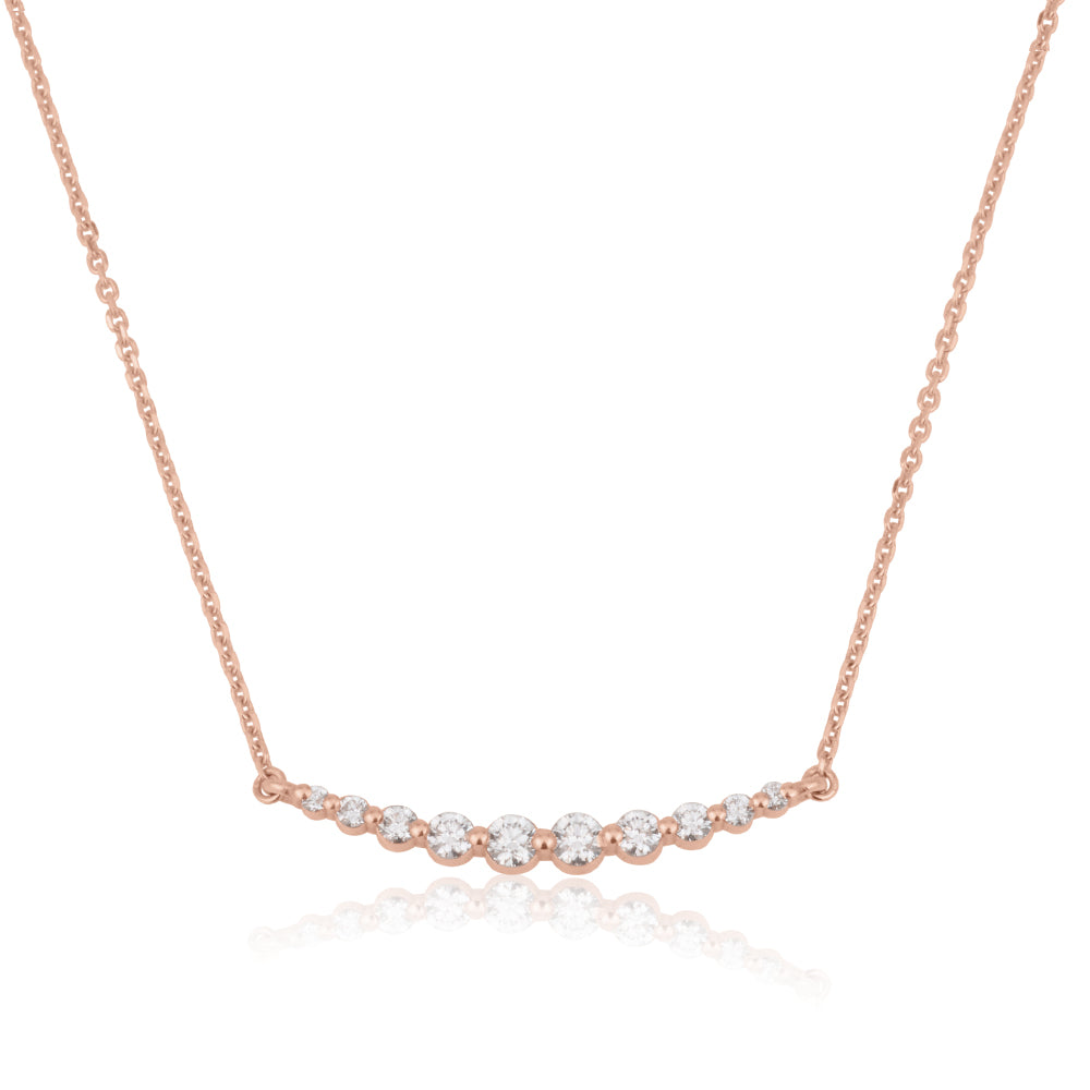 Degrade Bar Diamond Necklace