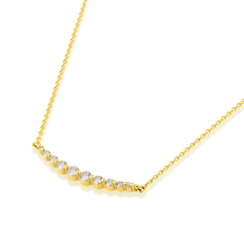 Degrade Bar Diamond Necklace
