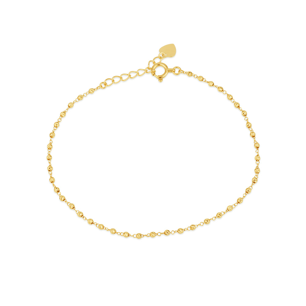 Diamond Cut Ball On Chain Bracelet