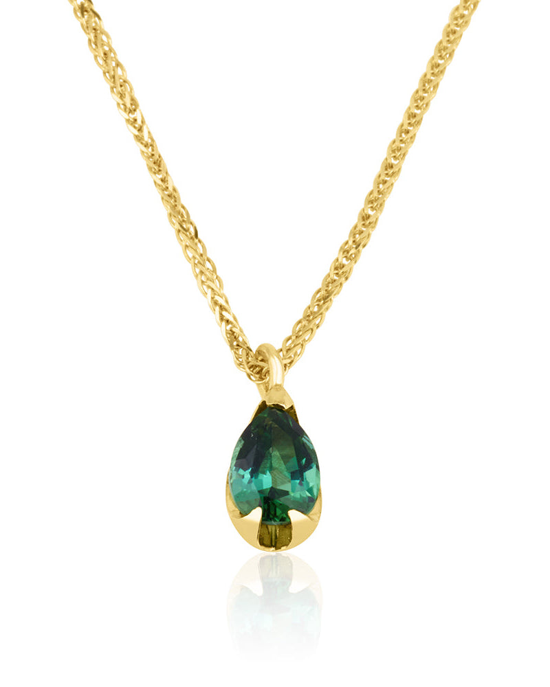 Tourmaline drop necklace