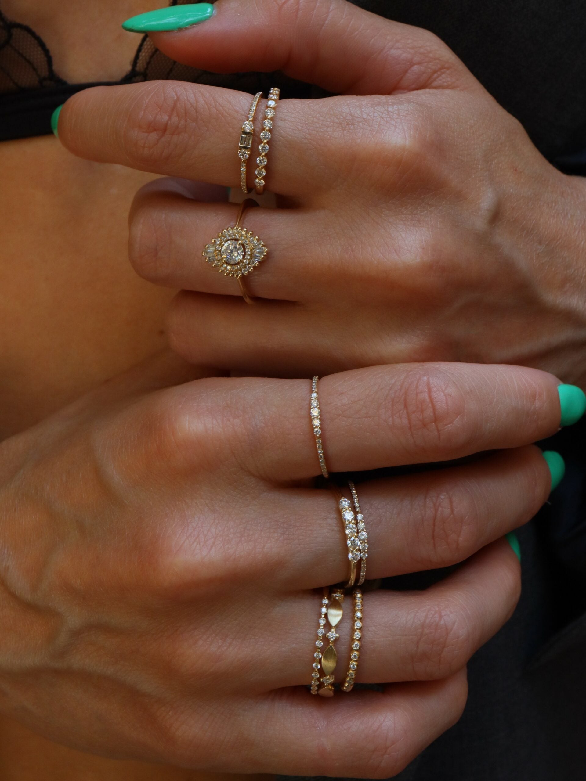 Five diamond ring
