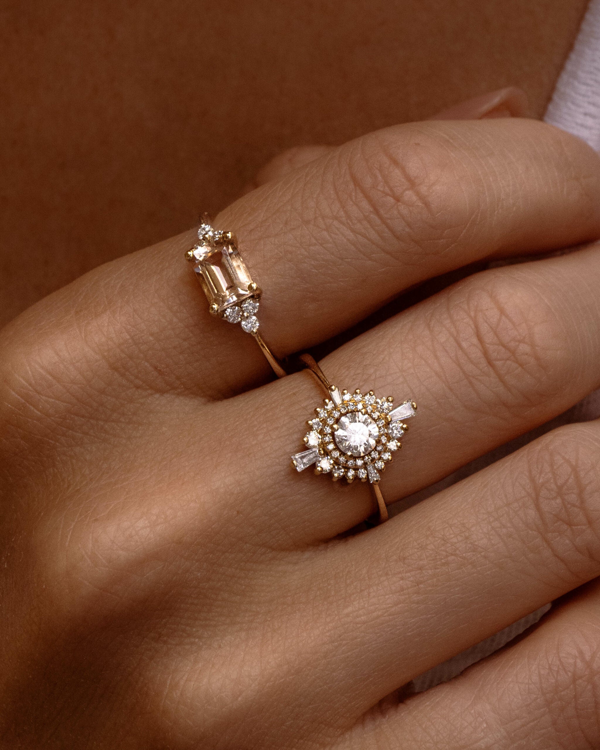 Peach Morganite Ring