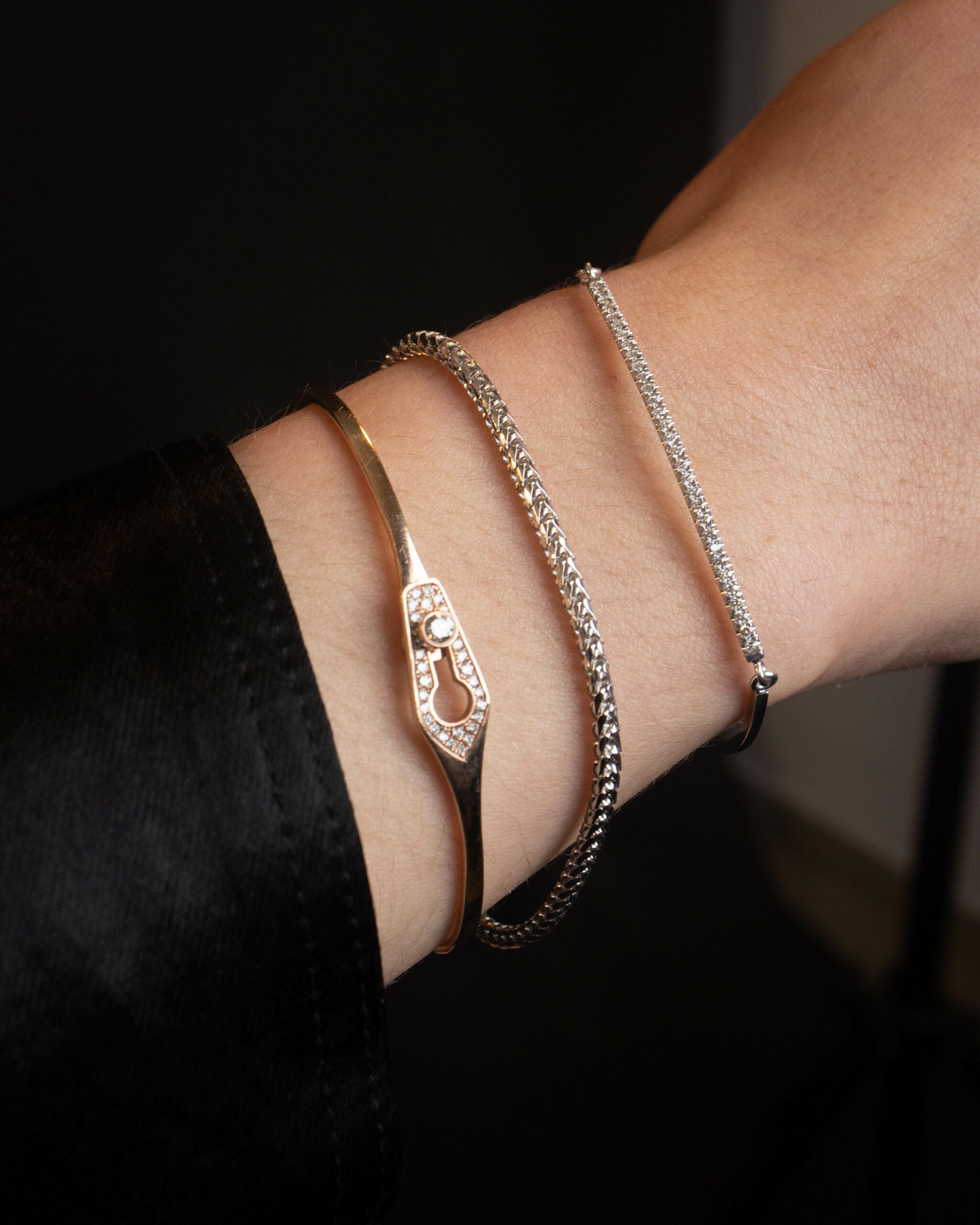Diamond Keyhole Bracelet