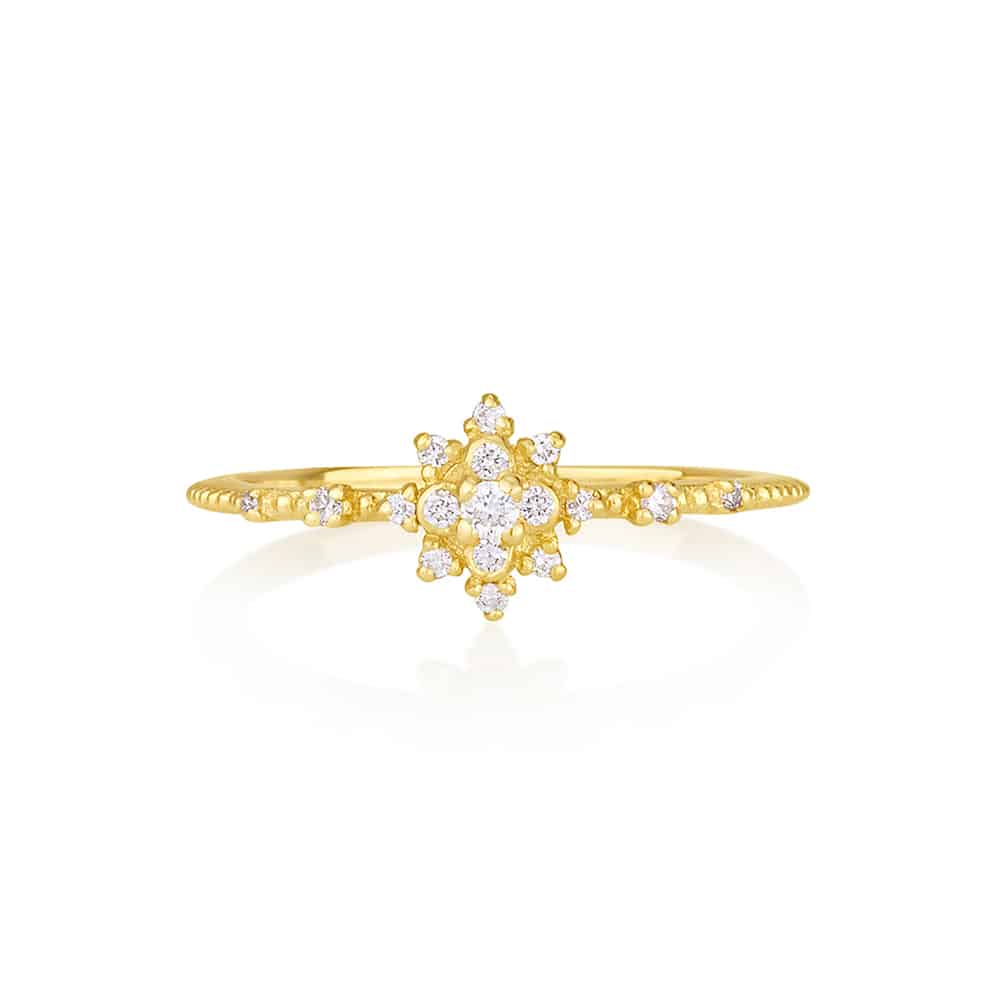 Diamond Japanese flower ring