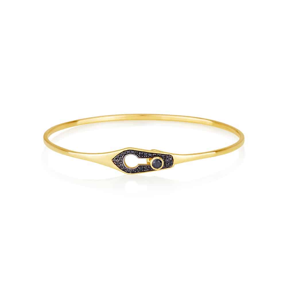 Black Diamond Keyhole Bracelet