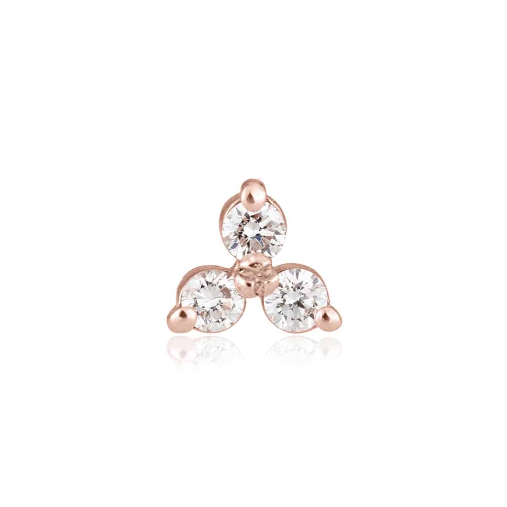Diamond Lily Stud