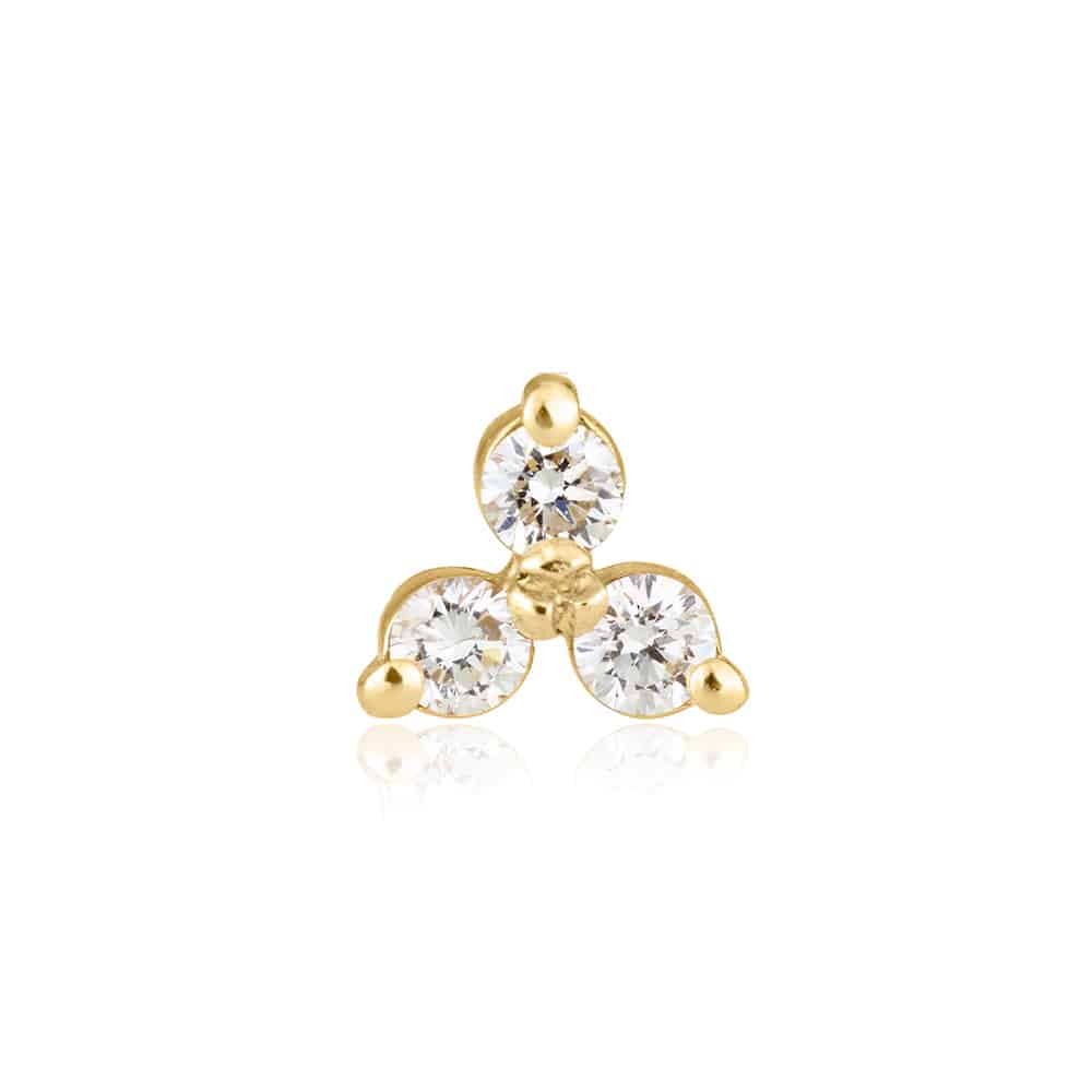 Diamond Lily Stud
