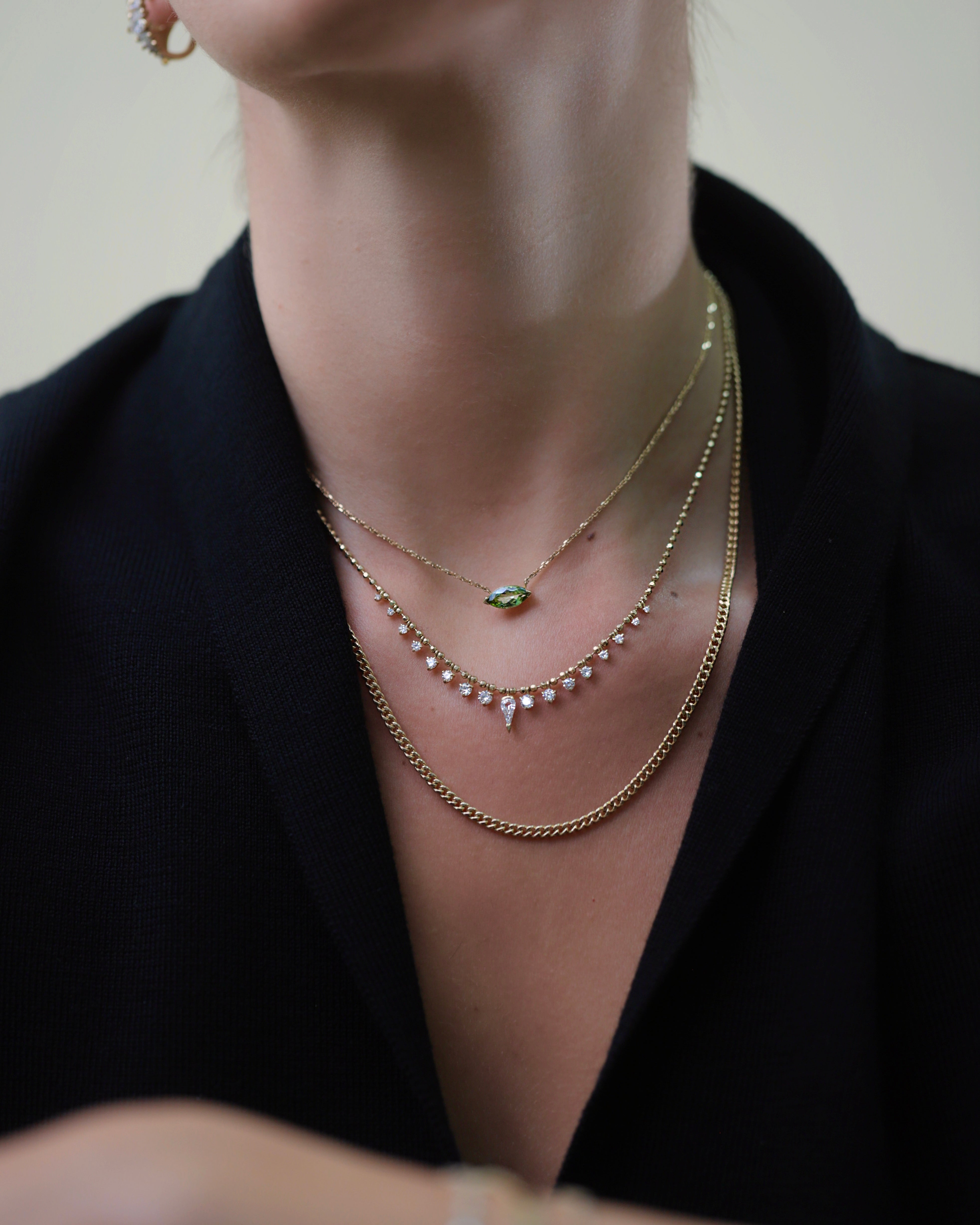 Tourmaline Marquise Necklace
