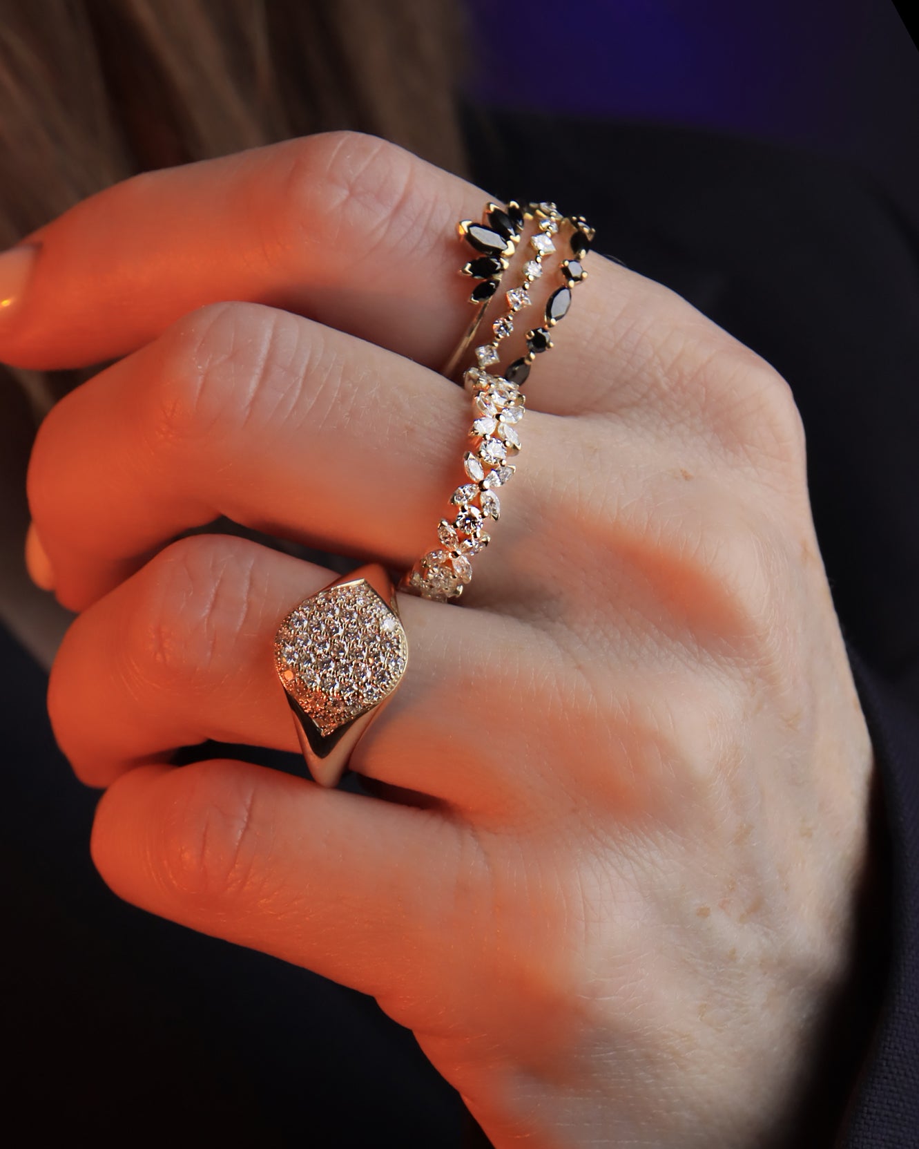Nataly Ring in White Diamonds