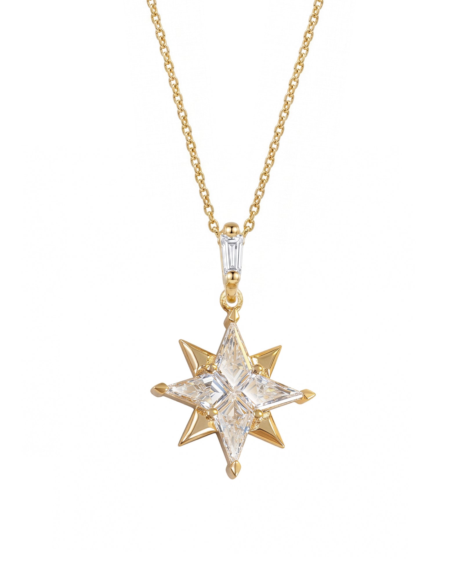 Brigitte Necklace with Angel Hair Chain