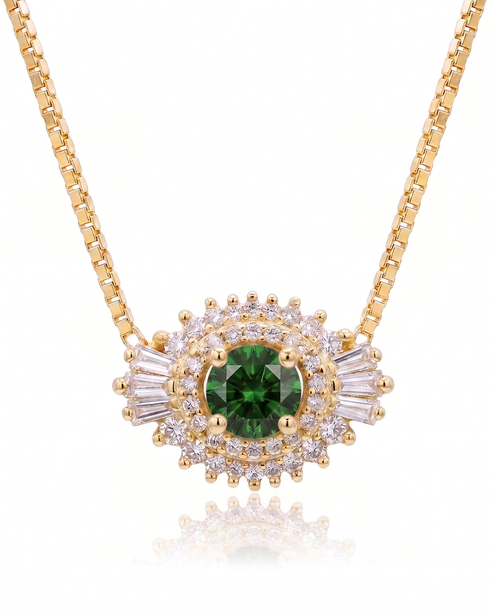 Spark Necklace with Tourmaline & Diamonds