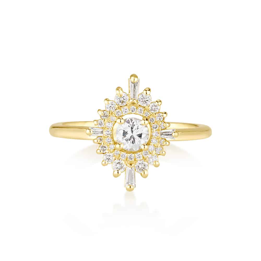 Oval diamond spark ring (Medium)