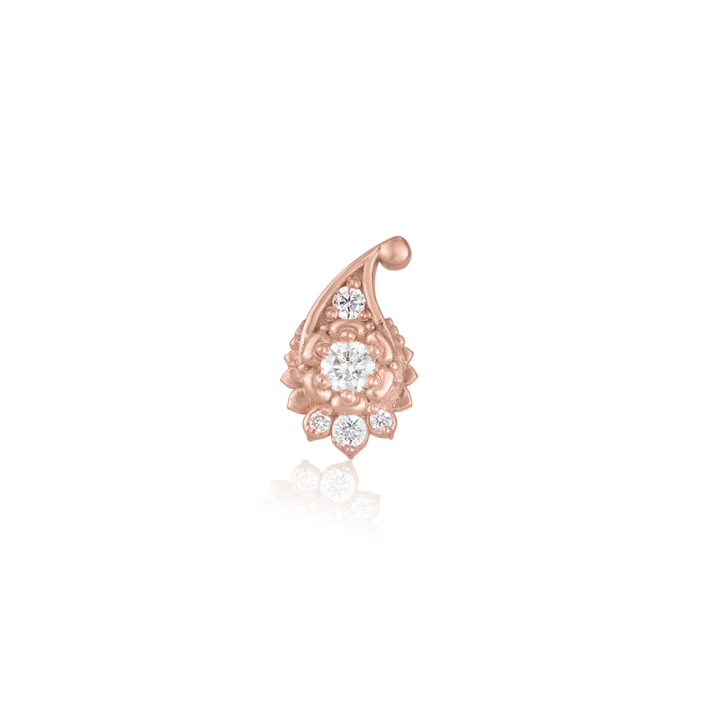 Paisley Teardrop In White Diamonds