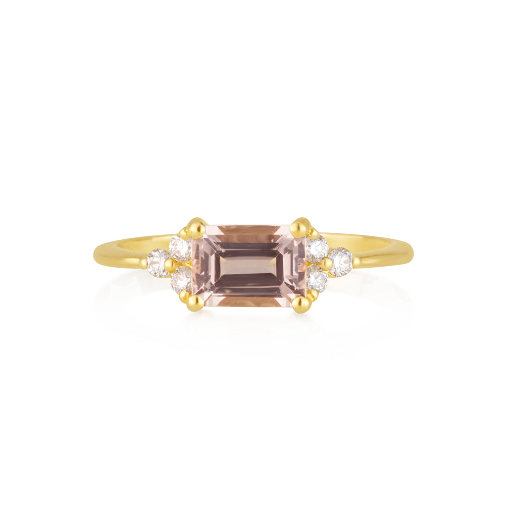 Peach Morganite Ring