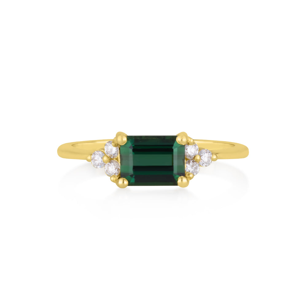 Tourmaline rectangle ring