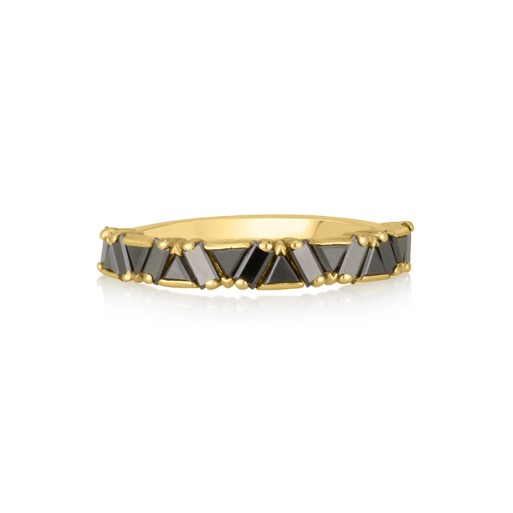 Haleli Ring in Black Diamonds