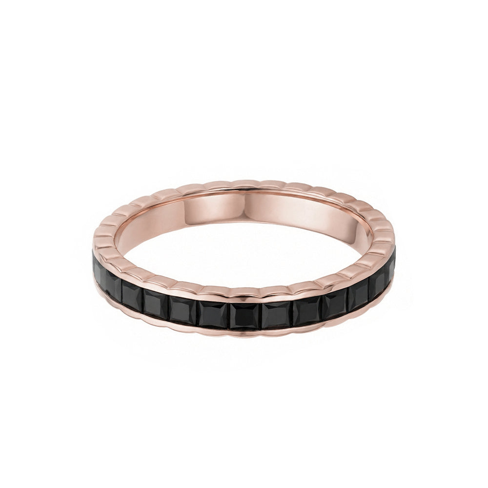 Princess Ring in Black Diamonds