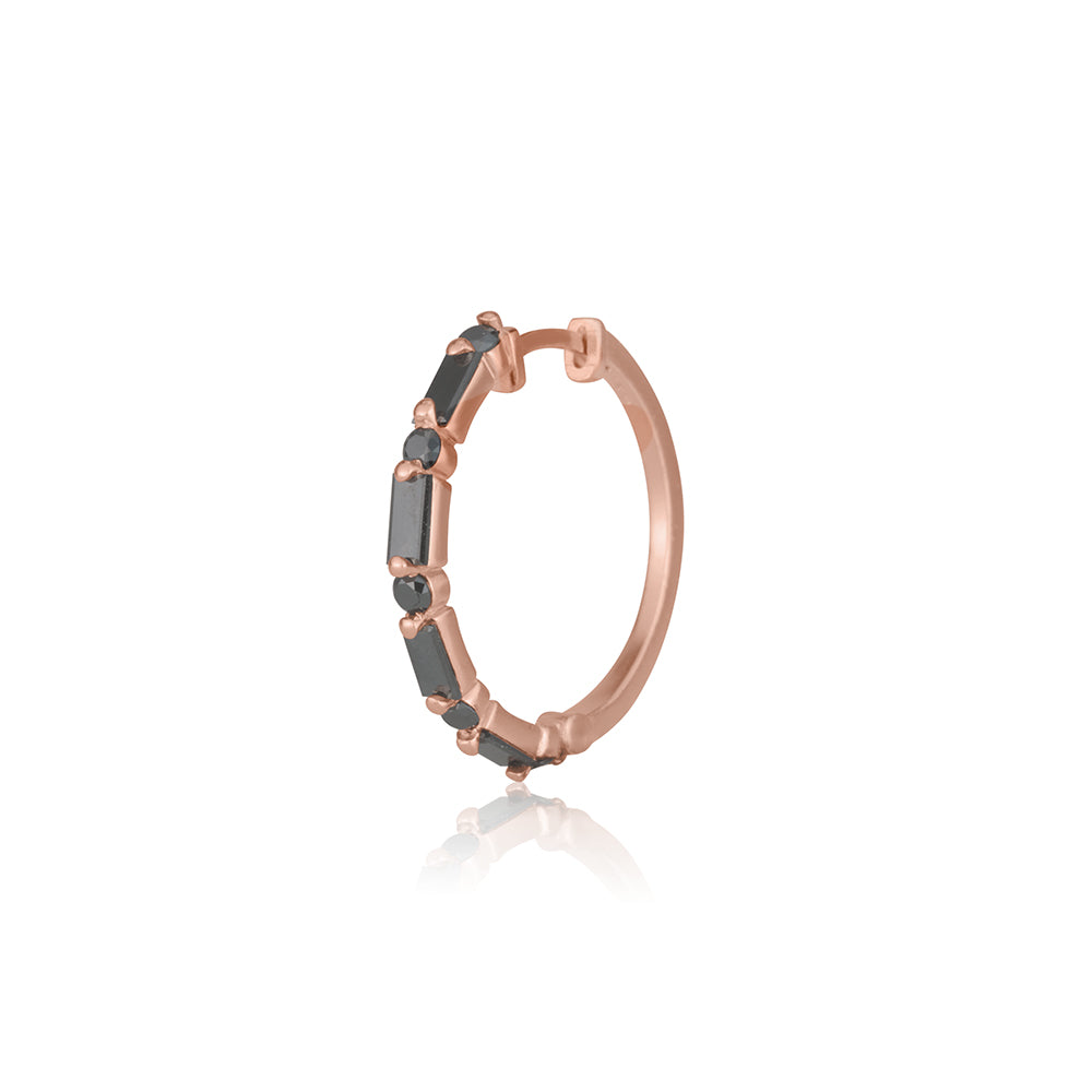 Safari Hoop In Black Diamonds