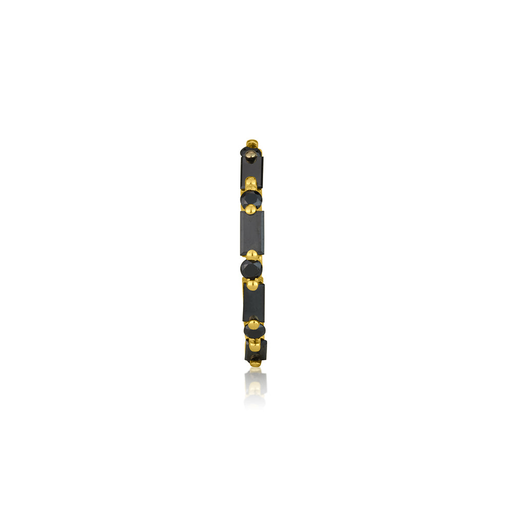 Safari Hoop In Black Diamonds