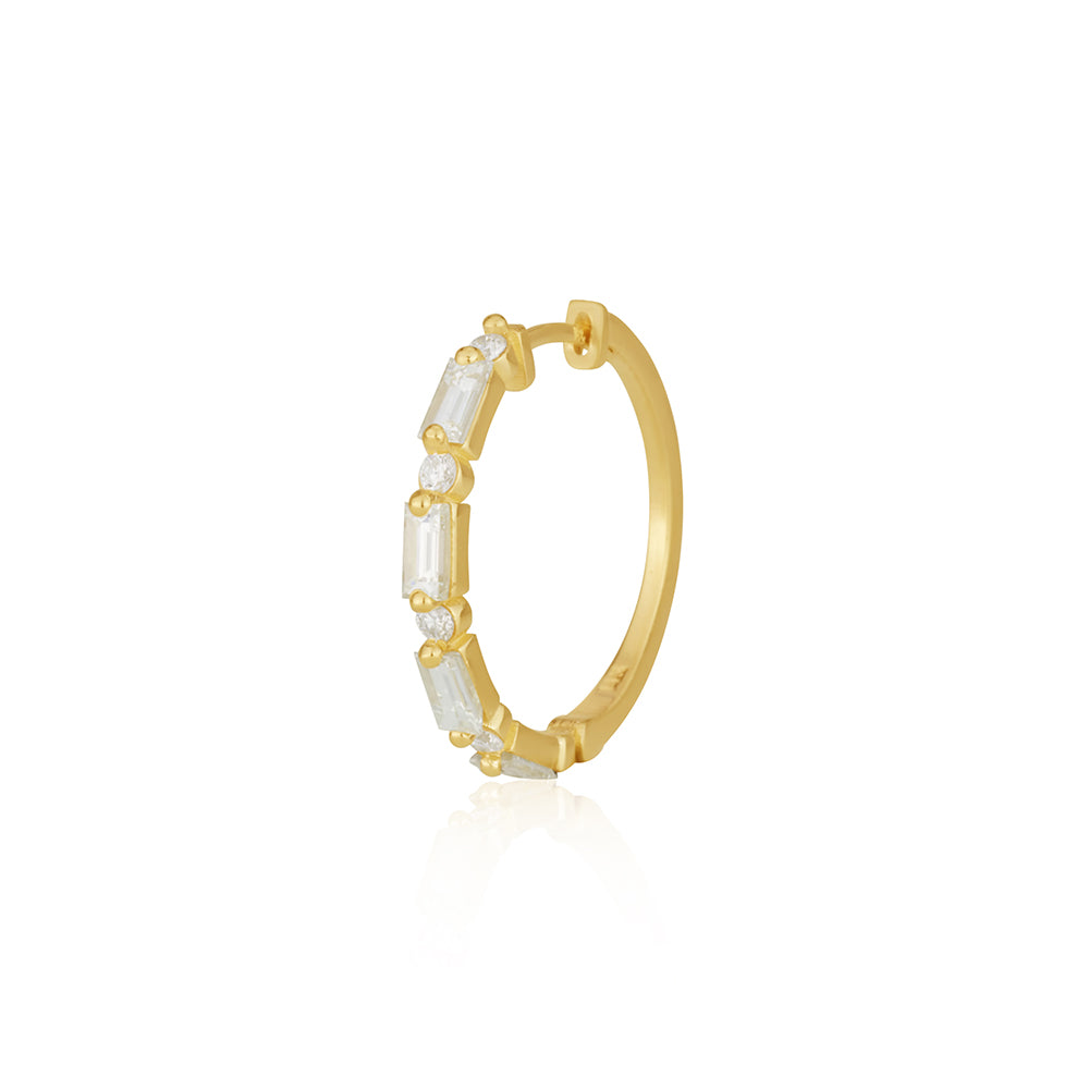Safari Hoop In White Diamonds