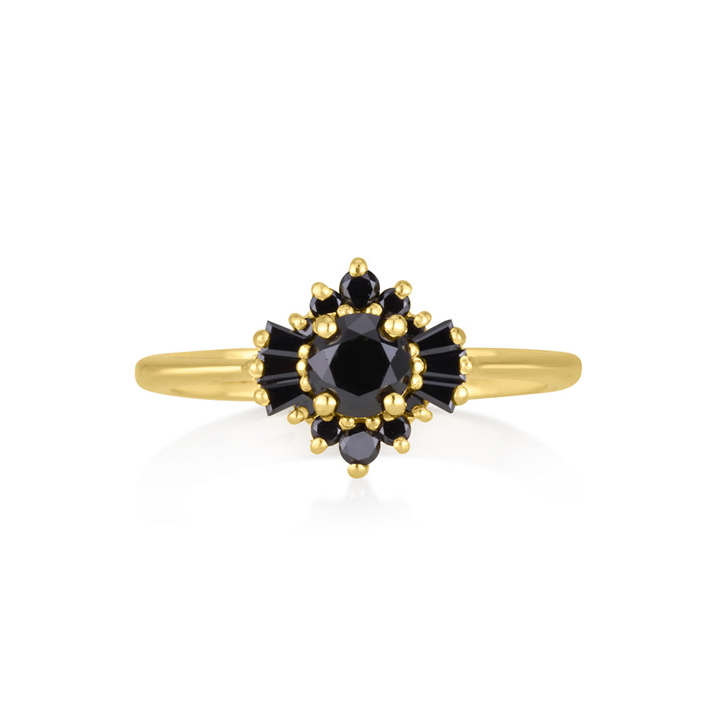 Spark ring in Black diamonds