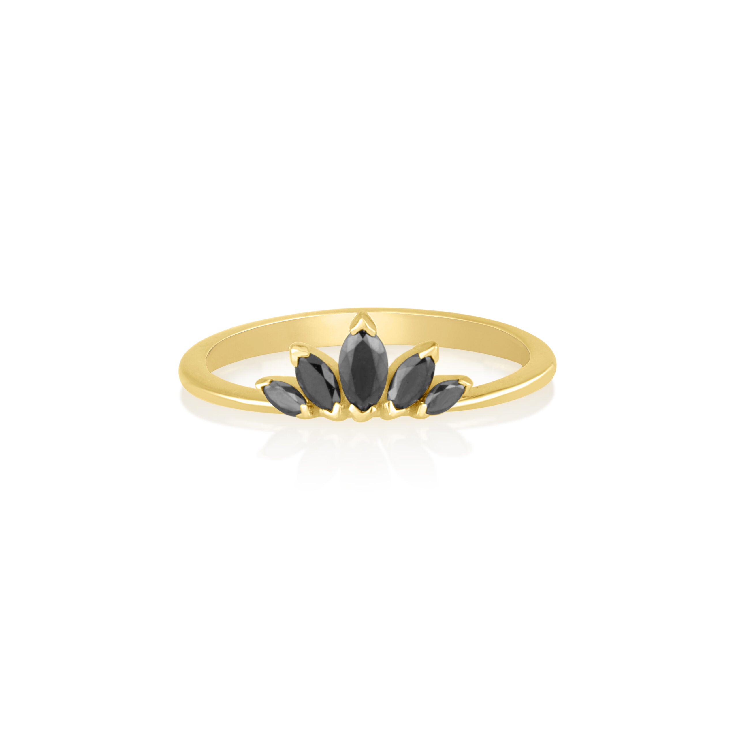 Sunrise Ring In Black Diamonds