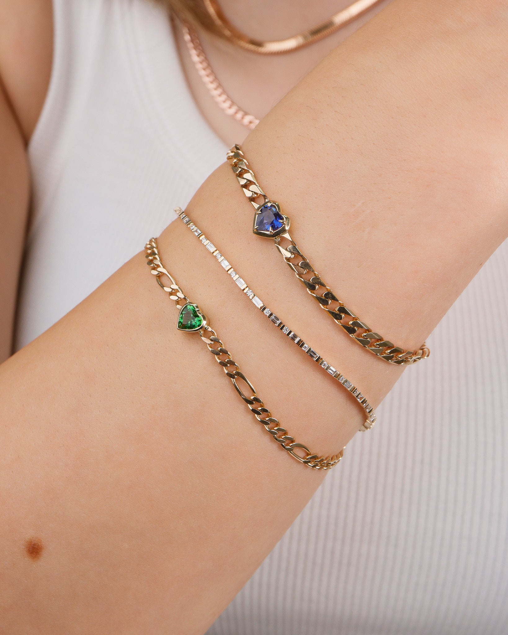 Sapphire Heart Bracelet