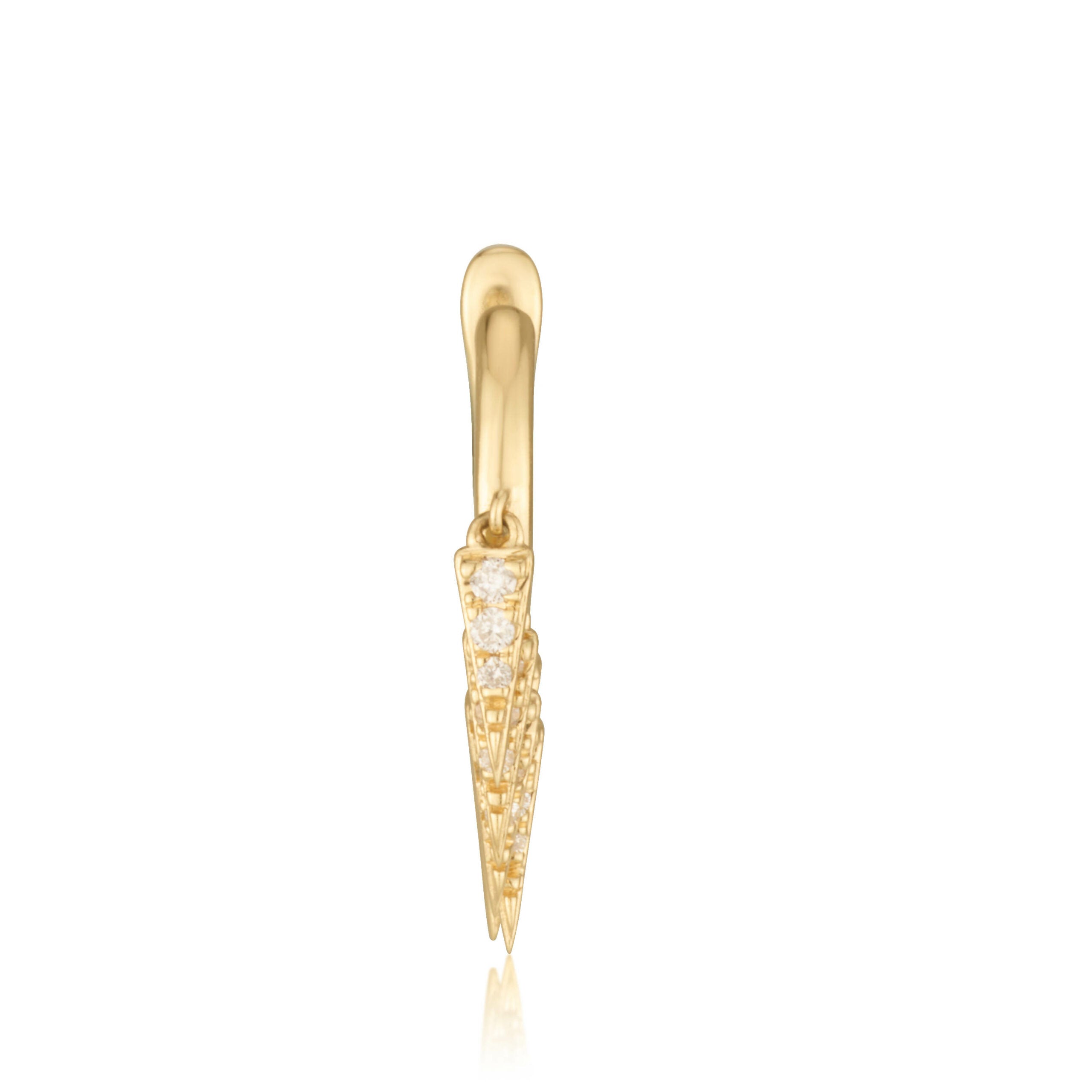 Six Degrade Spike Earring With Diamonds