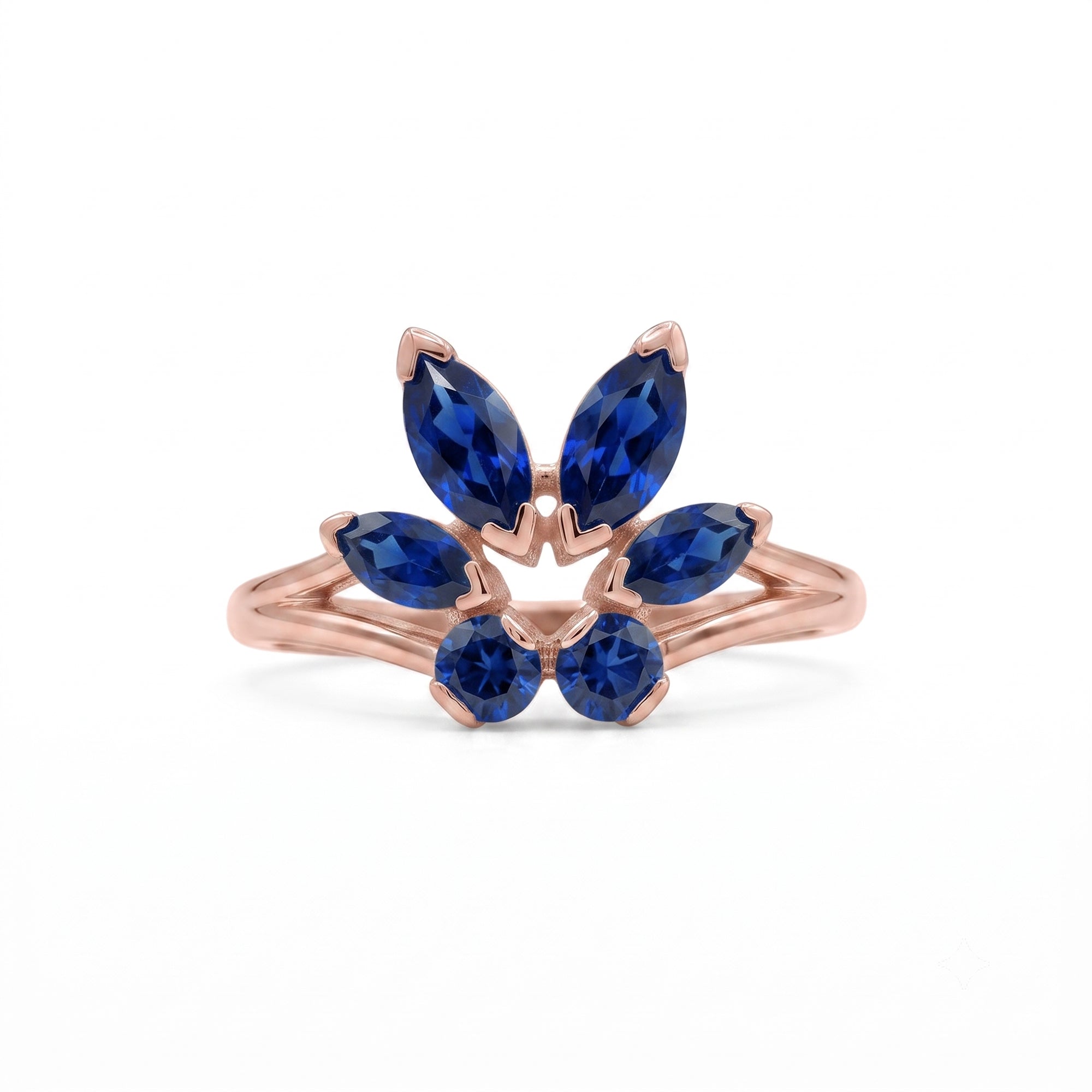Tulip Ring In Sapphires