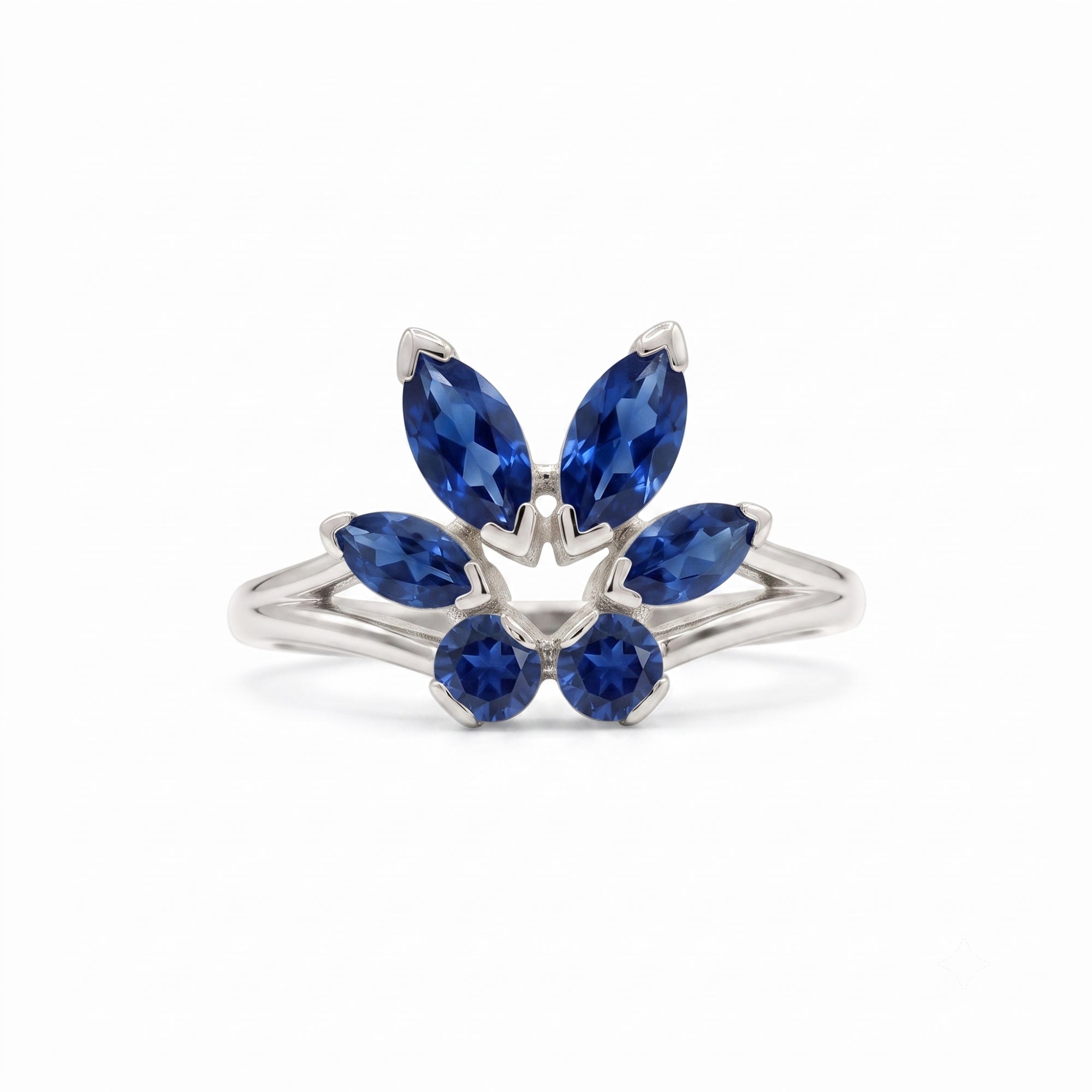 Tulip Ring In Sapphires