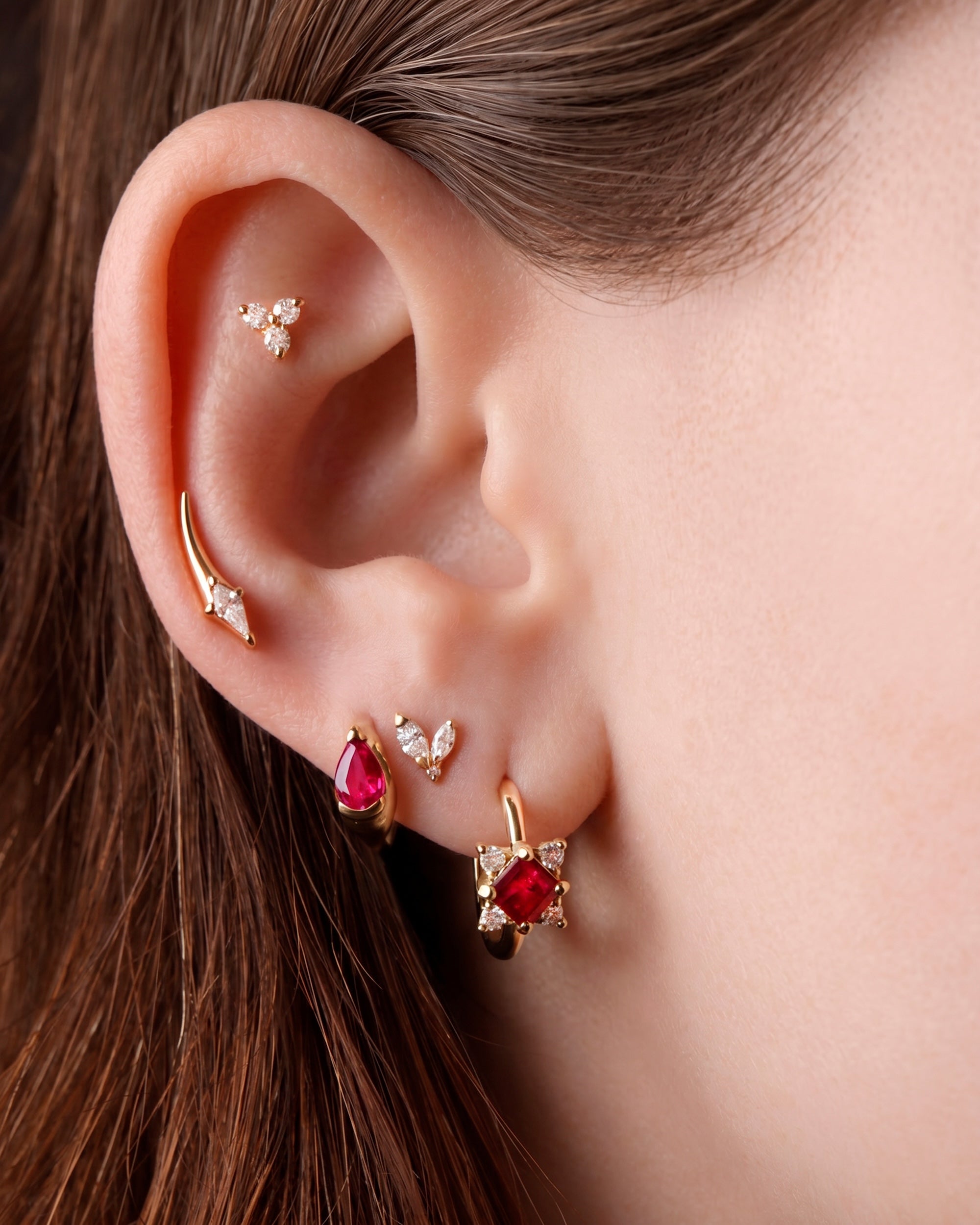 Liri Earring in Ruby