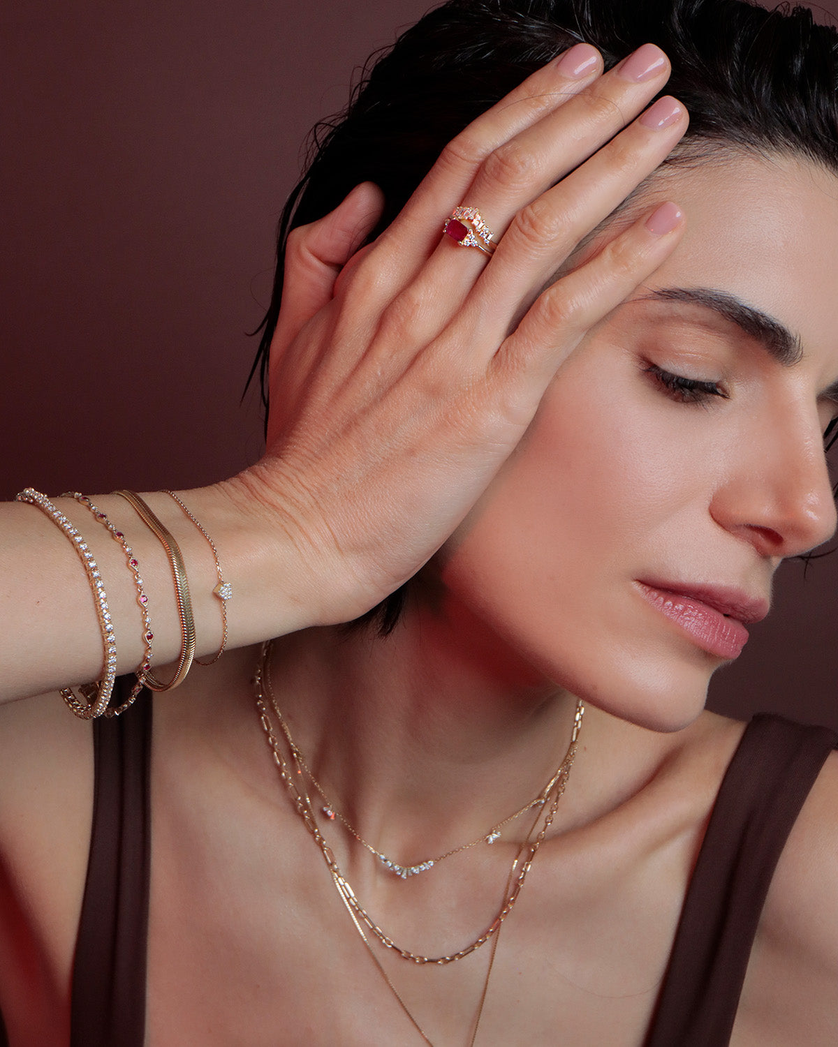 Rectangle Ring in Ruby and Diamonds