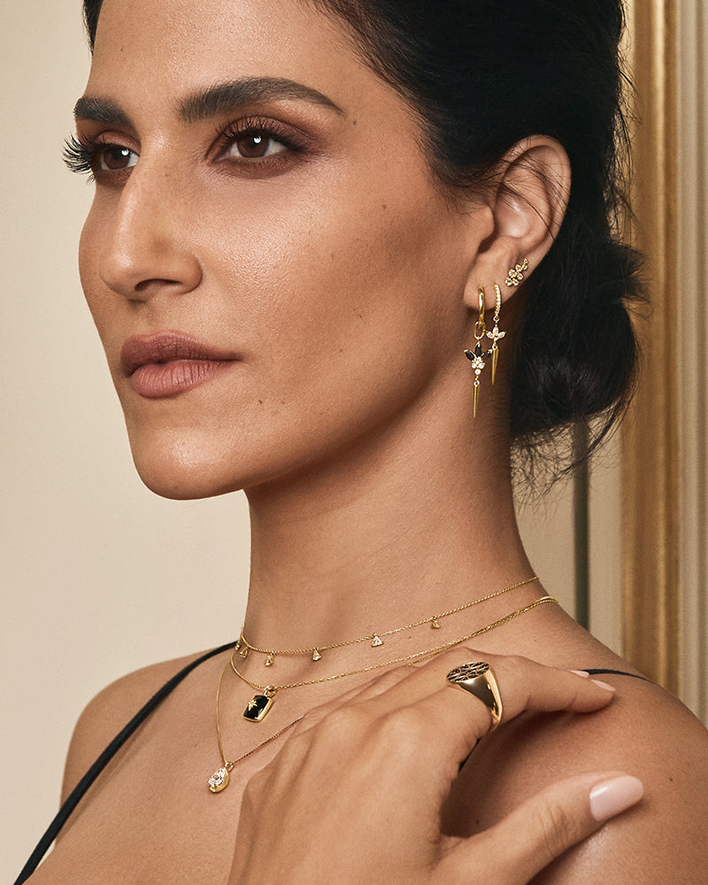 Venus Earring In Black Diamonds