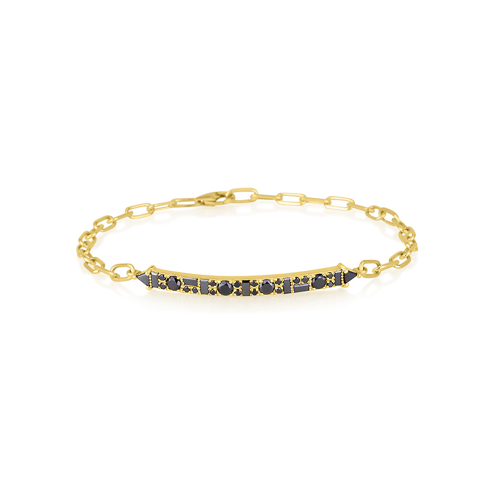 All Shapes Bracelet In Black Diamonds