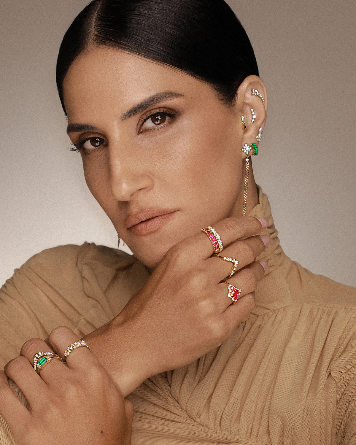 All Shapes Ring in Rubies