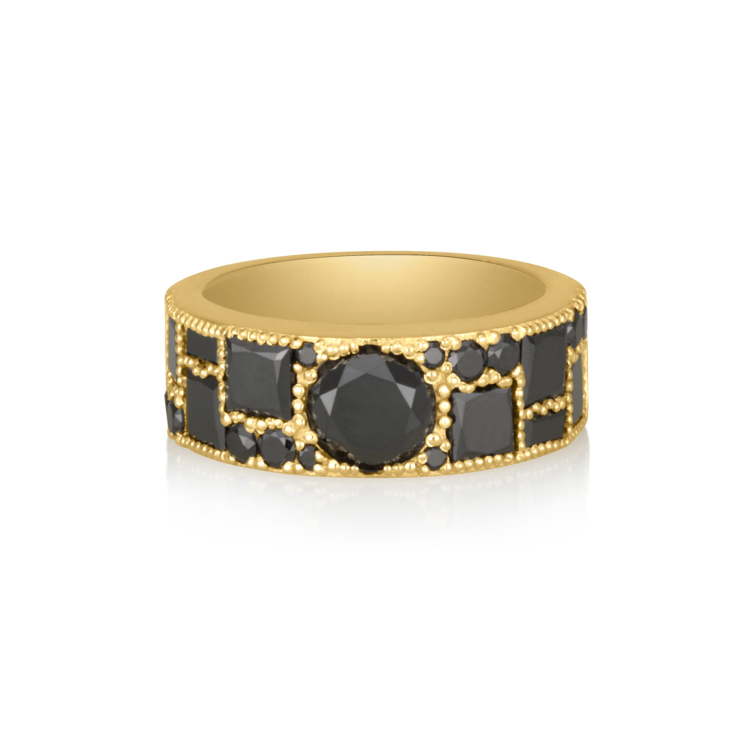 All Shapes Ring in Black Diamonds XL