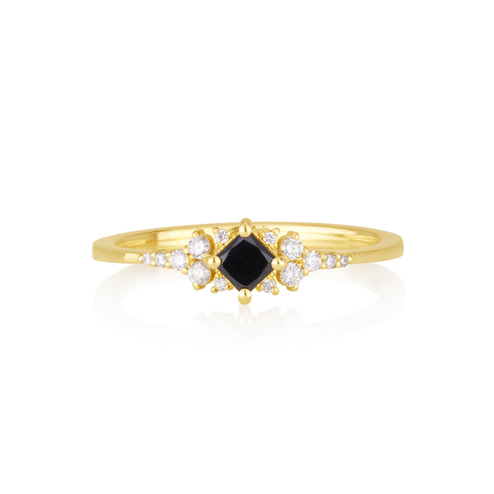 Black diamond tzlil ring