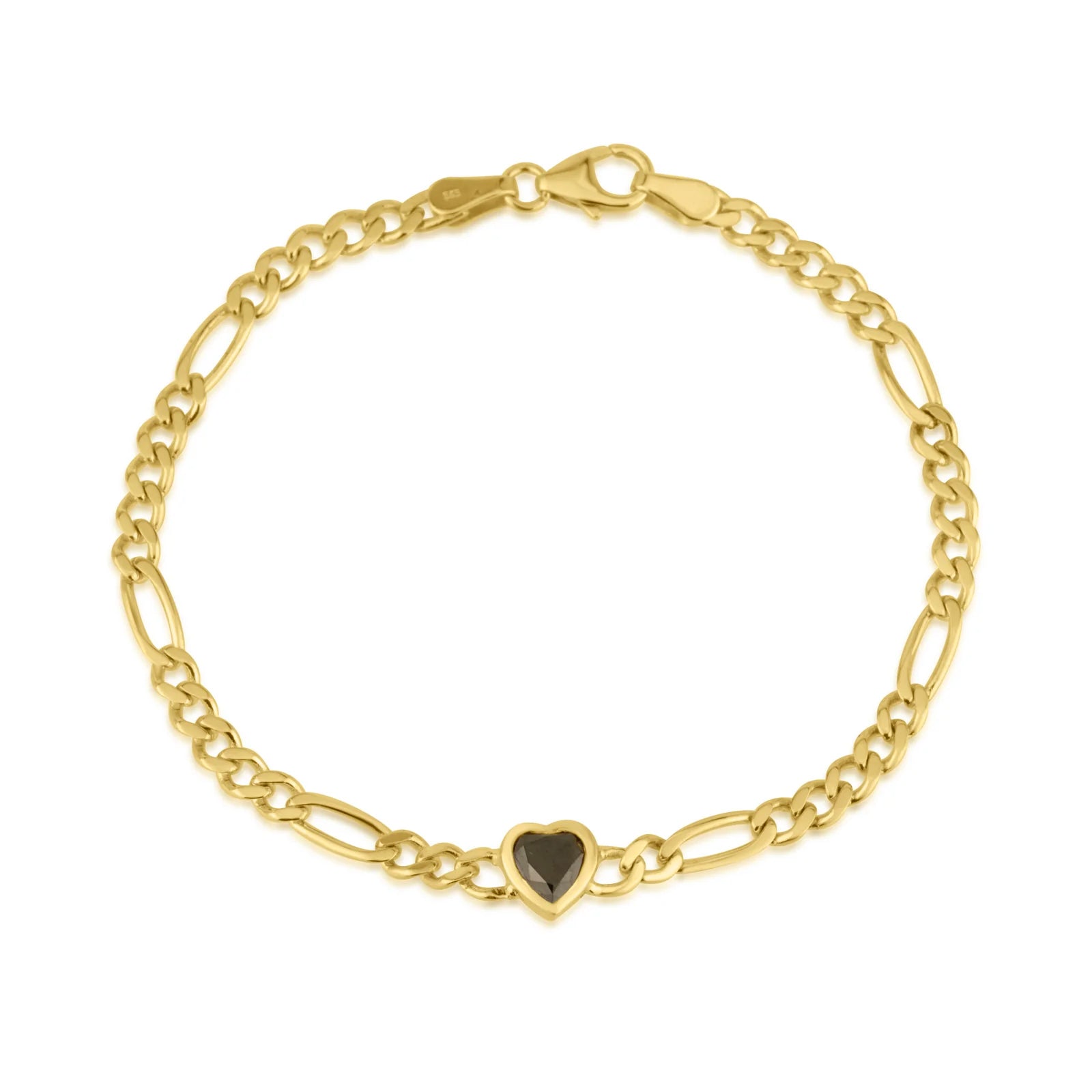 Black Diamond Heart Bracelet