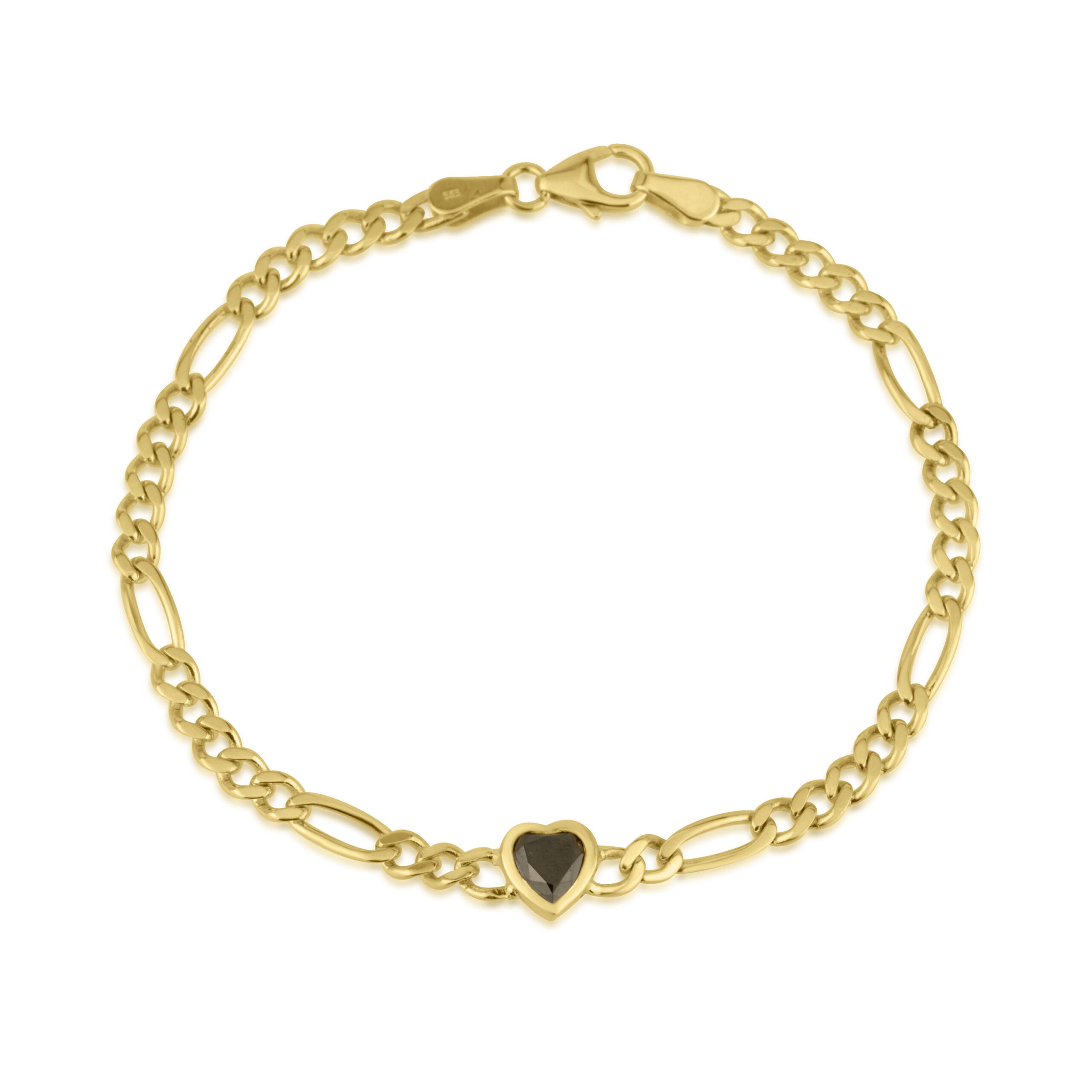 Black Diamond Heart Bracelet