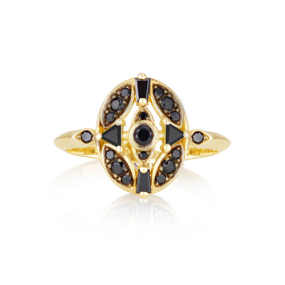 Black diamond Chloe ring