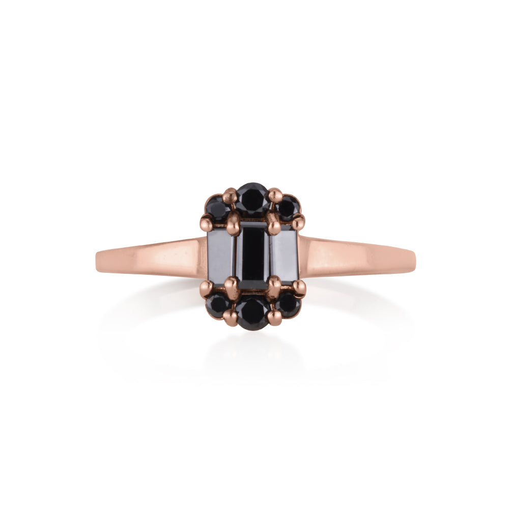 Cluster ring in Black diamonds
