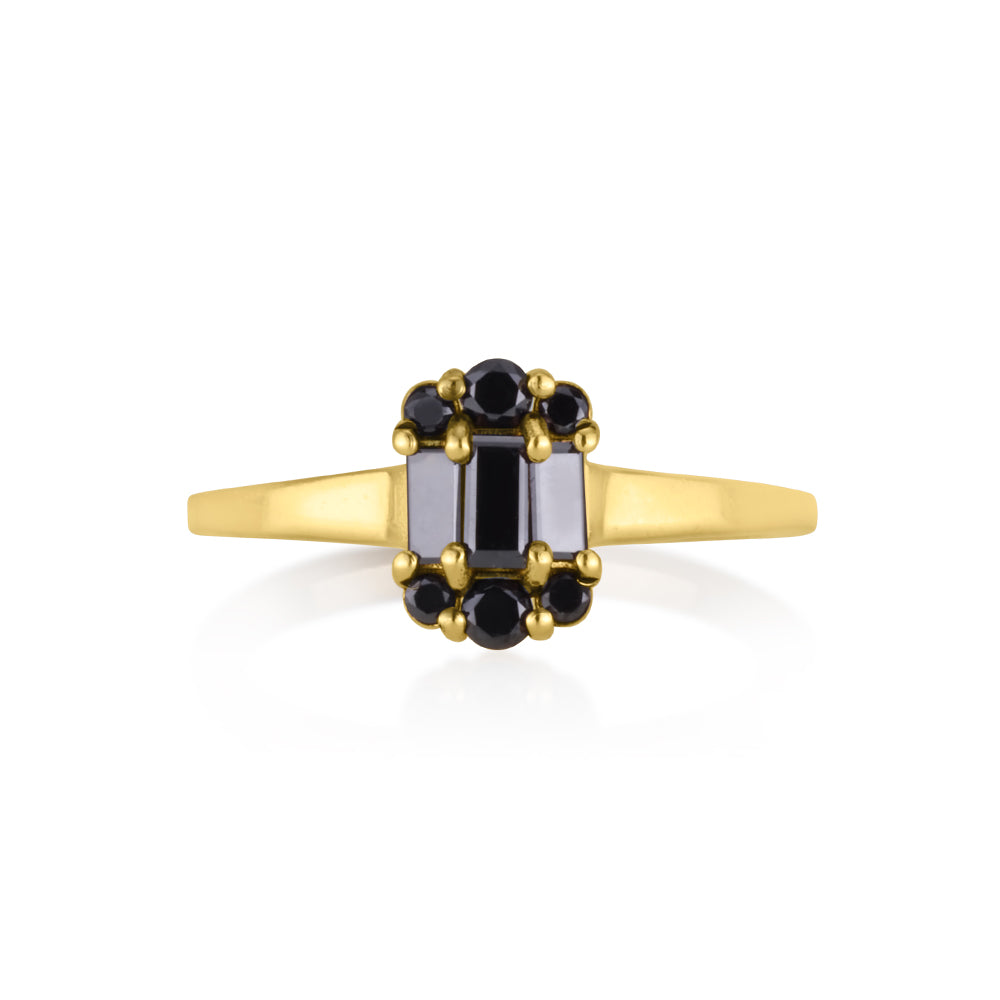 Cluster ring in Black diamonds