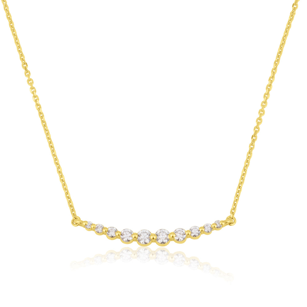 Degrade Bar Diamond Necklace